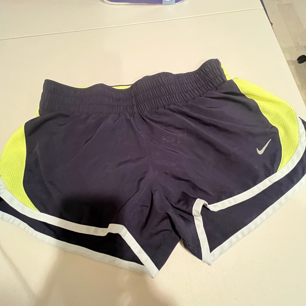 Nike Blue and Yellow Athletic Shorts Lightweight Performance